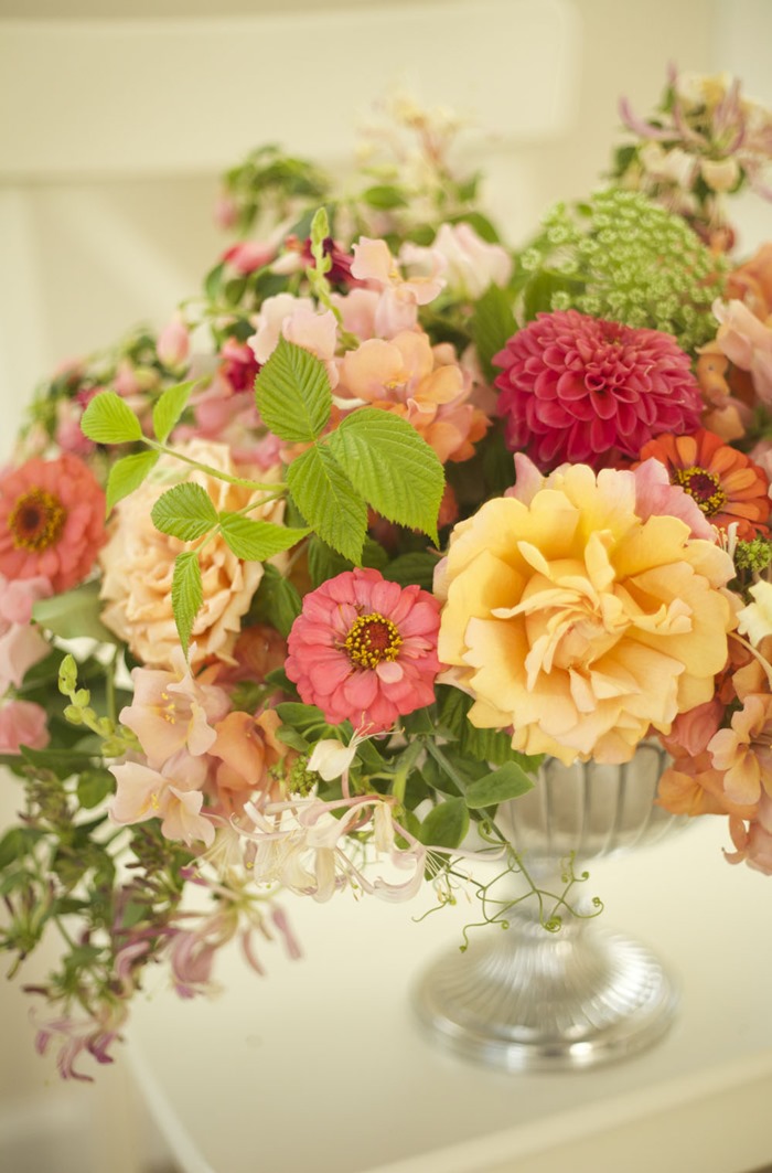 An Alicia Schwede Compote floral arrangement